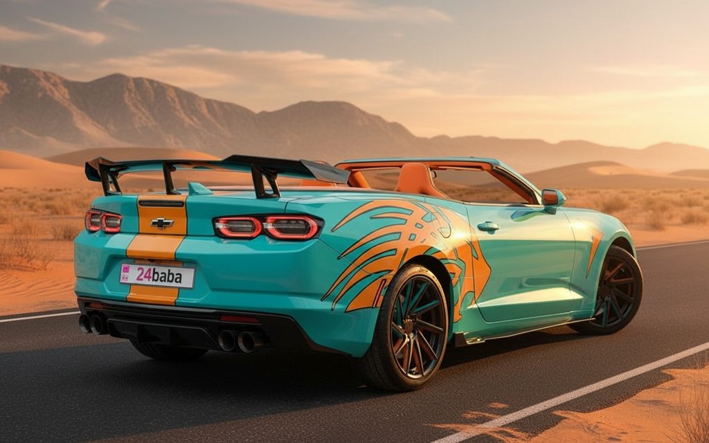 Chevrolet Camaro 2020 Blue rear view showing taillights
