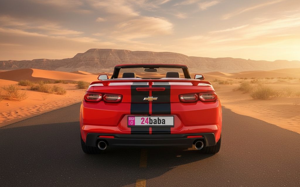 Chevrolet Camaro 2025 Red rear view showing taillights