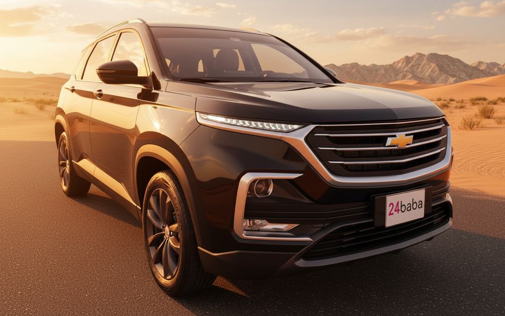 Chevrolet Captiva 2024 Black front view with headlights