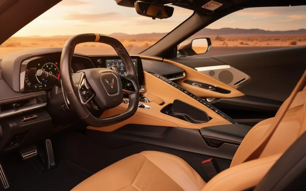 Chevrolet Corvette 2023 interior view showing trim
