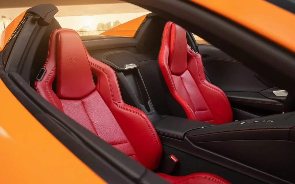 Chevrolet Corvette 2022 leather seats and cabin
