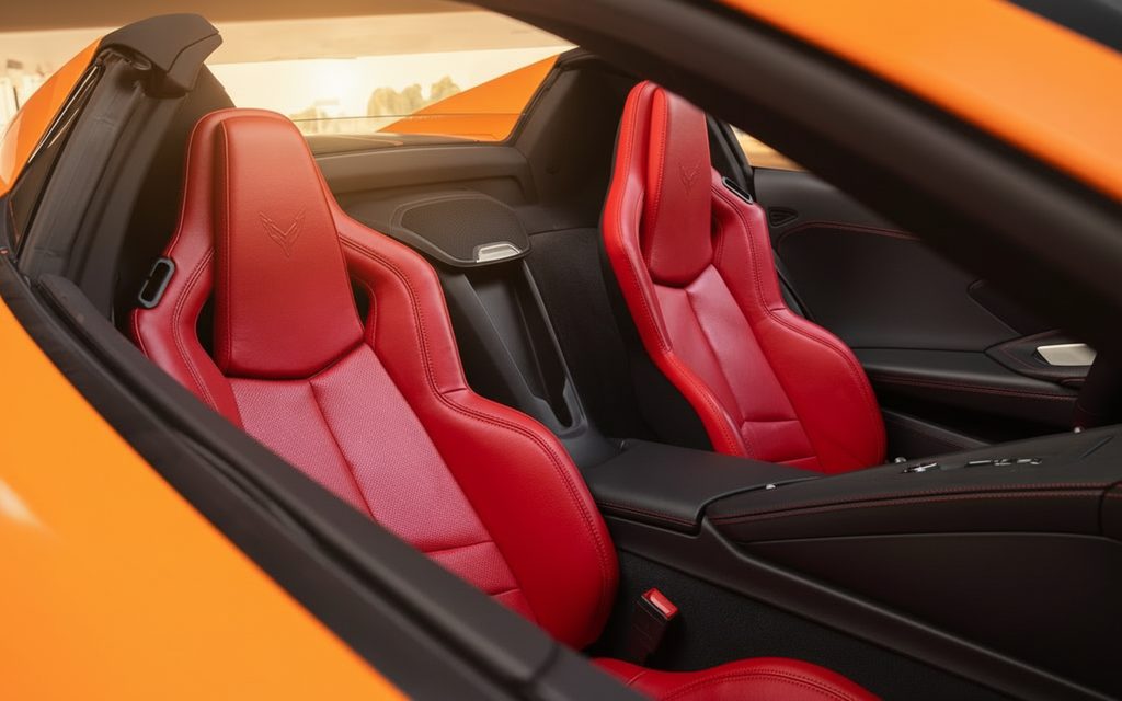 Chevrolet Corvette 2022 leather seats and cabin