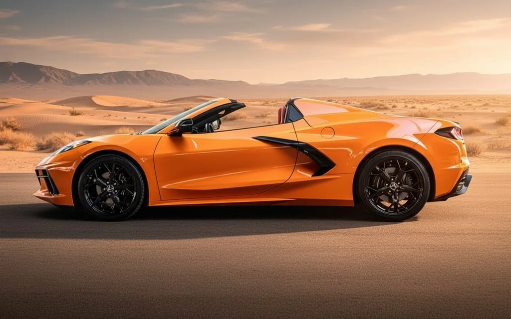 Chevrolet Corvette 2022 Orange side profile