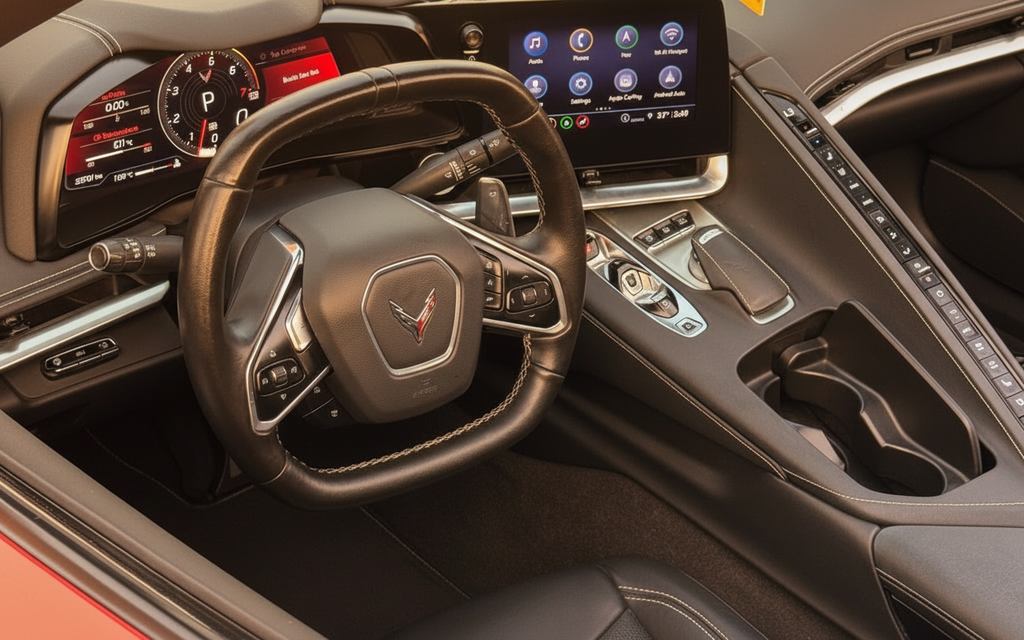 Chevrolet Corvette 2023 interior view showing trim
