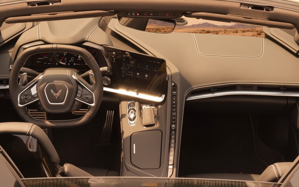 Chevrolet Corvette 2025 interior view showing trim