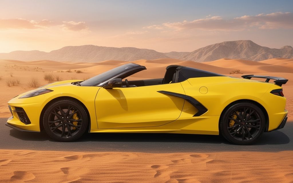 Chevrolet Corvette 2025 Yellow side profile