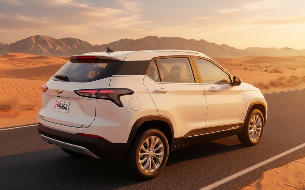 Chevrolet Groove 2023 White rear view showing taillights