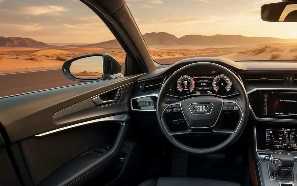 Audi A6 2023 interior view showing trim