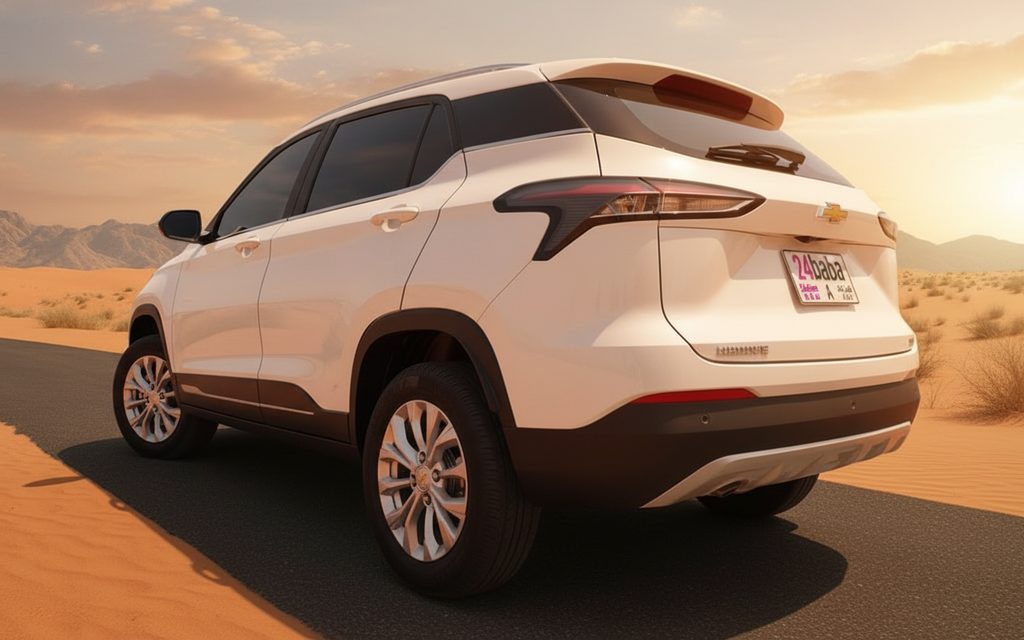 Chevrolet Groove 2025 White rear view showing taillights