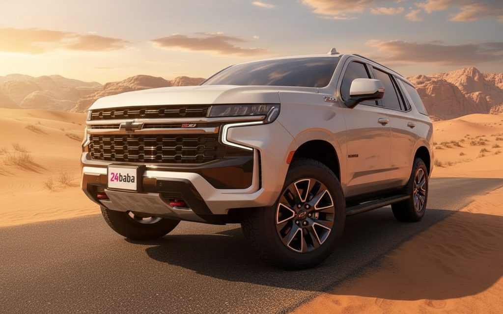 Chevrolet Tahoe 2022 Beige front view with headlights