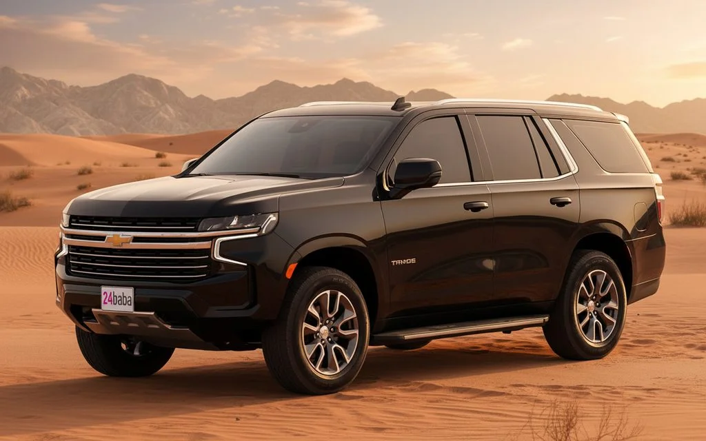 Chevrolet Tahoe 2024 Black front view with headlights