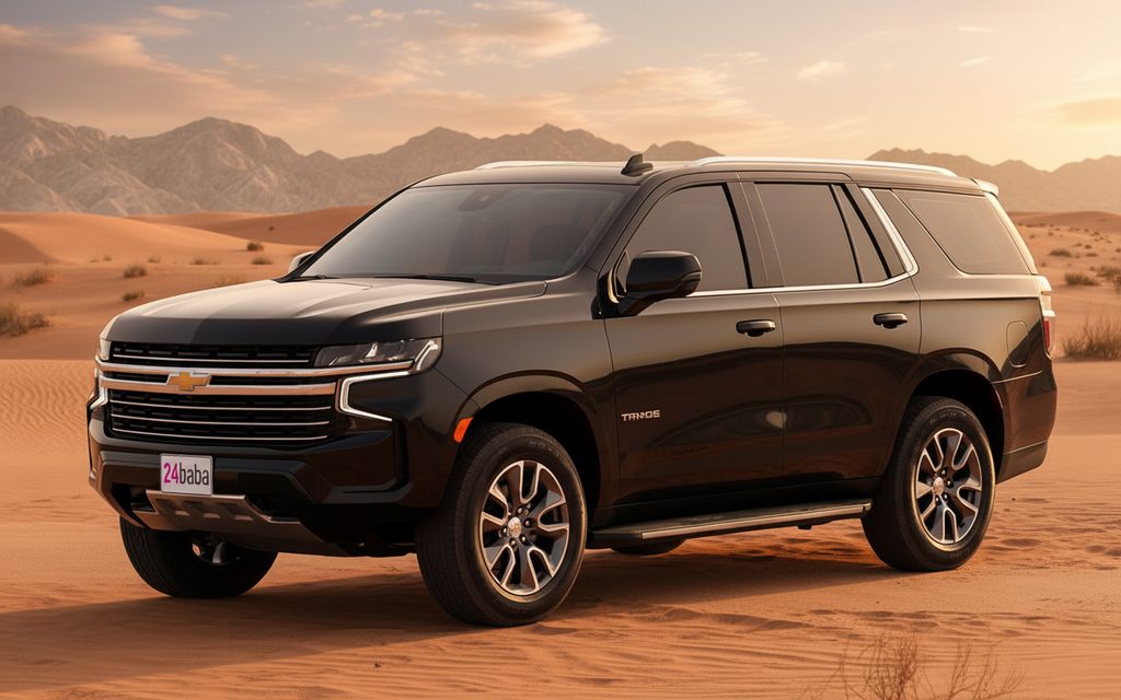 Chevrolet Tahoe 2024 Black front view with headlights