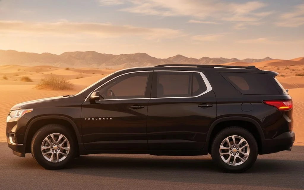 Chevrolet Traverse 2021 Black side profile