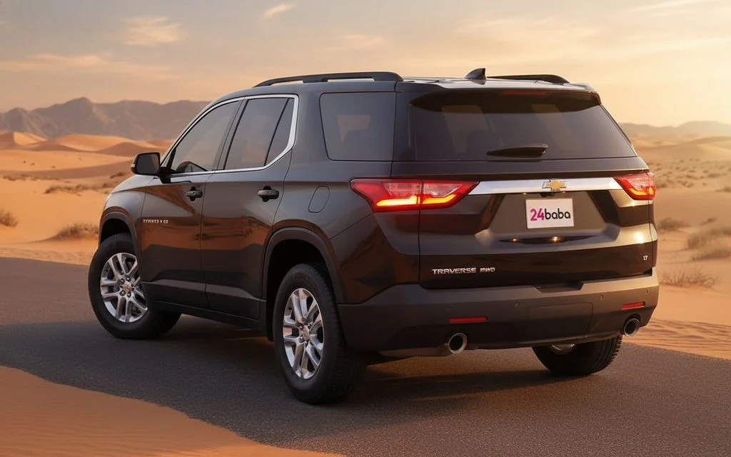Chevrolet Traverse 2021 Black rear view showing taillights