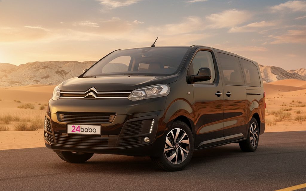 Citroen Spacetourer 2023 Black front view with headlights