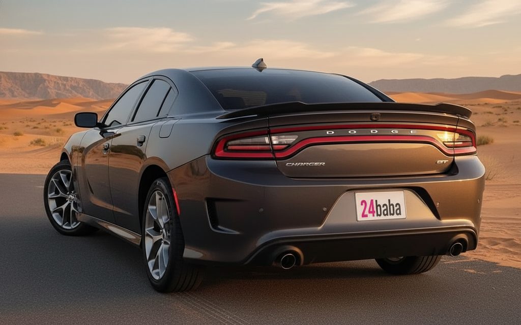 Dodge Charger 2021 Dark Gray rear view showing taillights