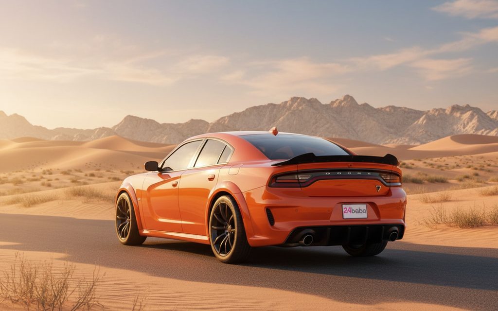 Dodge Charger 2020 Orange parked outdoor scene