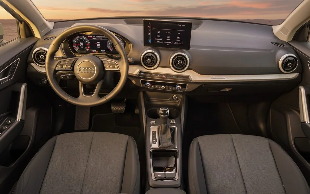 Audi Q2 2024 interior view showing trim