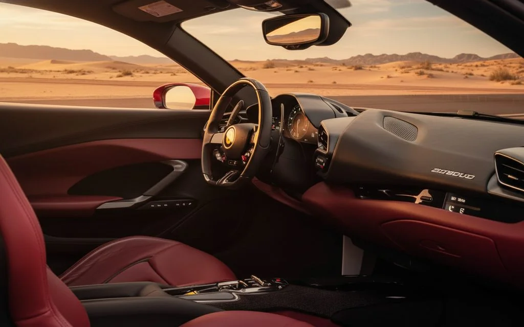 Ferrari 296 2024 interior view showing trim
