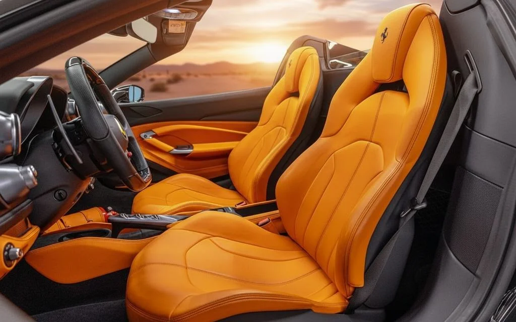Ferrari F8 2023 leather seats and cabin