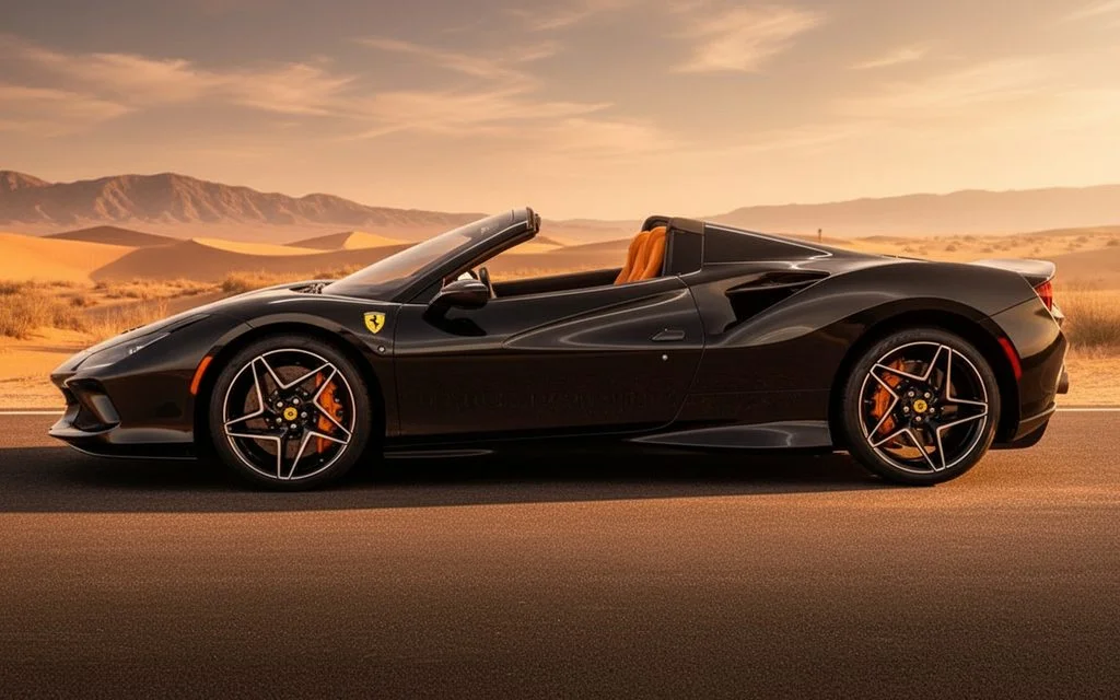 Ferrari F8 2023 Black side profile