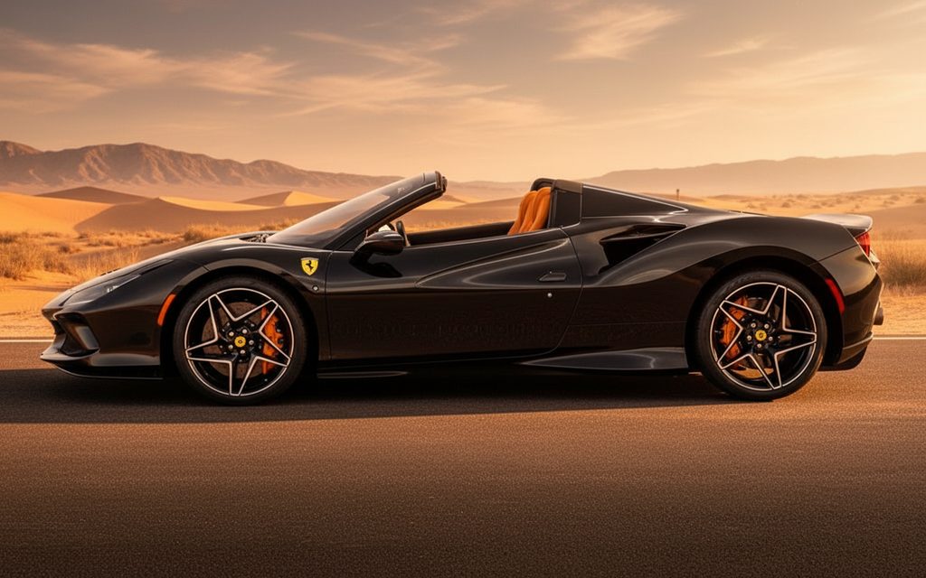 Ferrari F8 2023 Black side profile