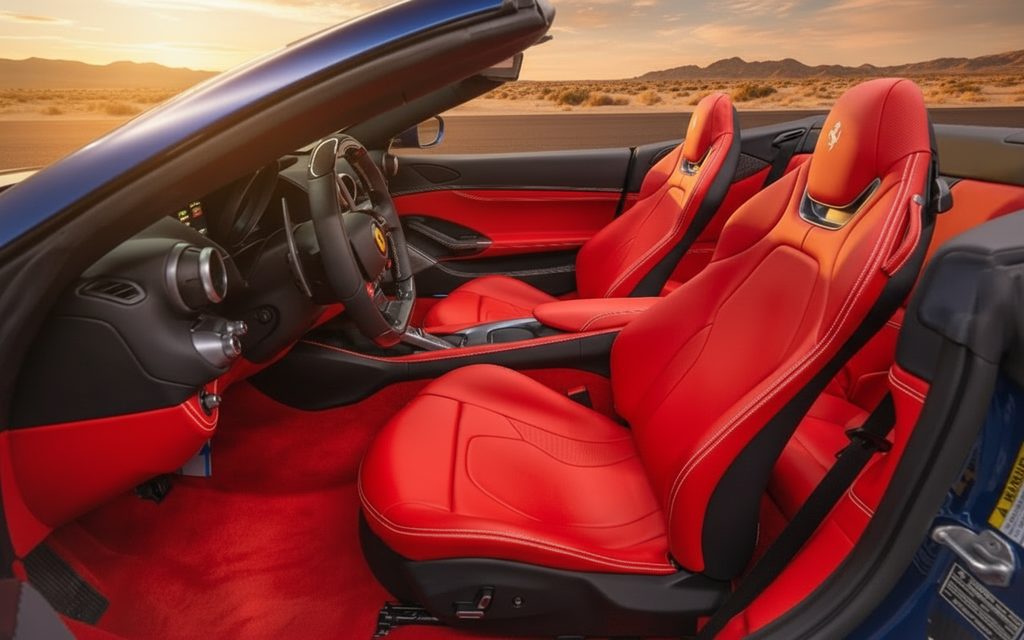 Ferrari Portofino 2022 leather seats and cabin