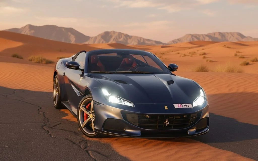 Ferrari Portofino 2022 Blue front view with headlights