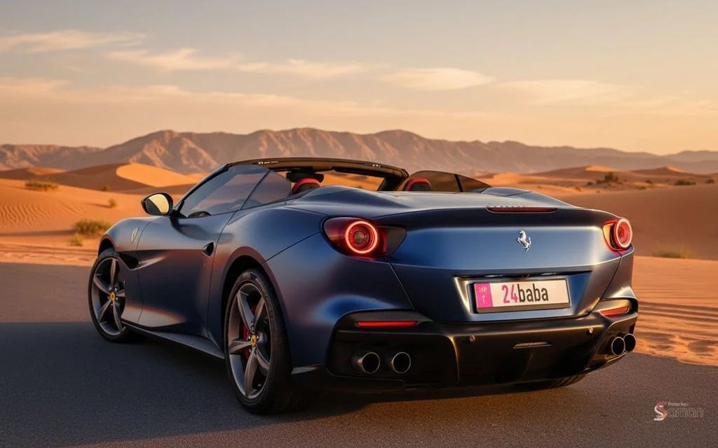 Ferrari Portofino 2022 Blue rear view showing taillights