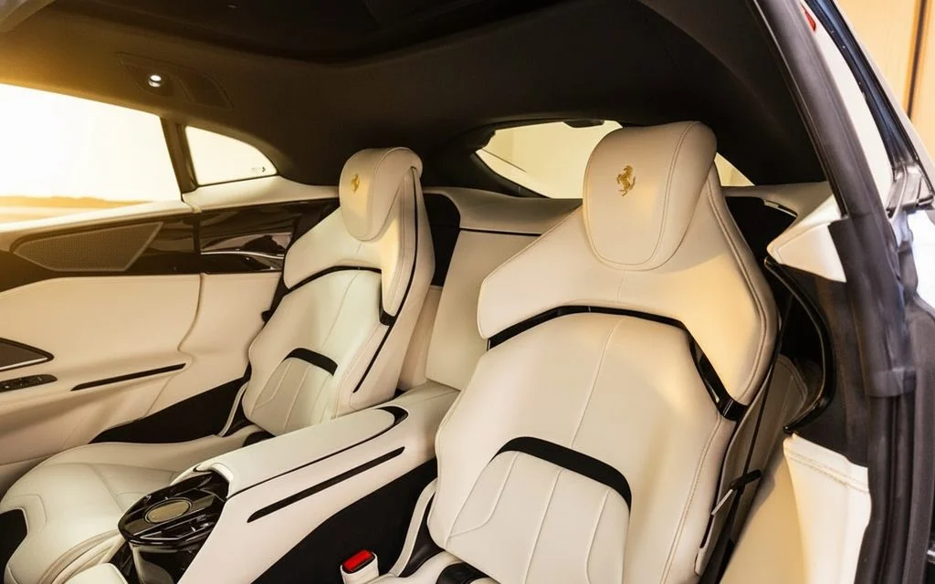 Ferrari Purosangue 2024 leather seats and cabin