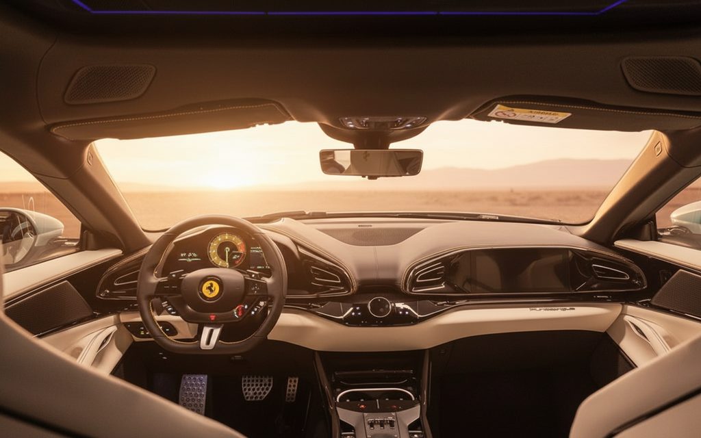 Ferrari Purosangue 2024 dashboard and infotainment