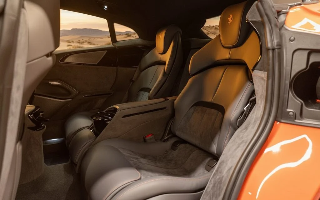 Ferrari Purosangue 2024 leather seats and cabin