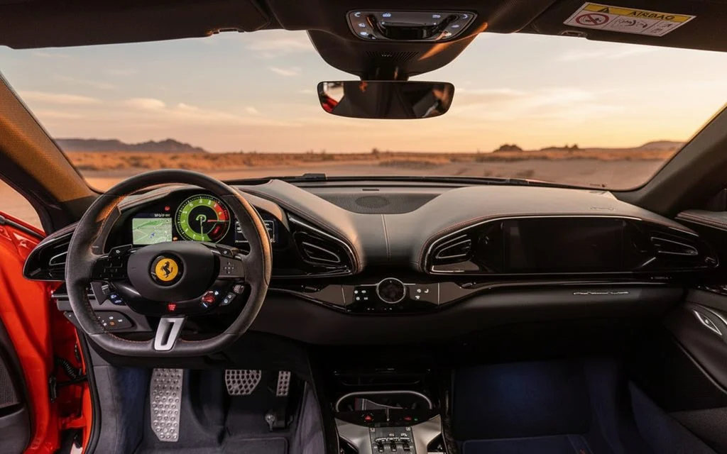 Ferrari Purosangue 2024 dashboard and infotainment