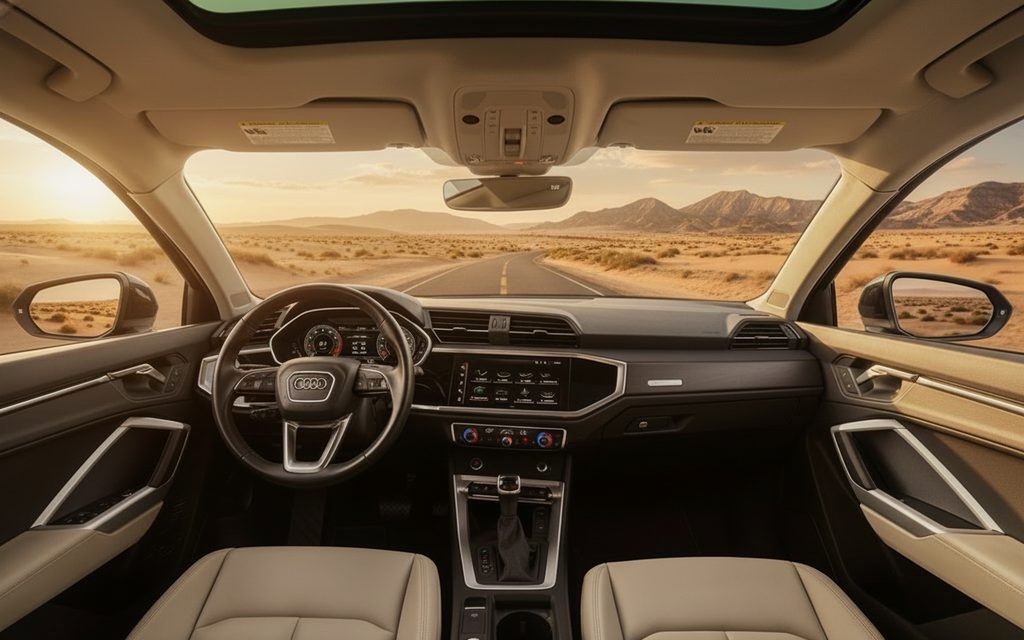 Audi Q3 2024 interior view showing trim
