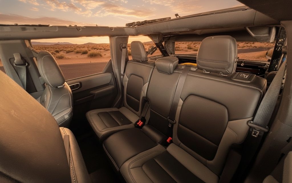 Ford Bronco 2022 leather seats and cabin