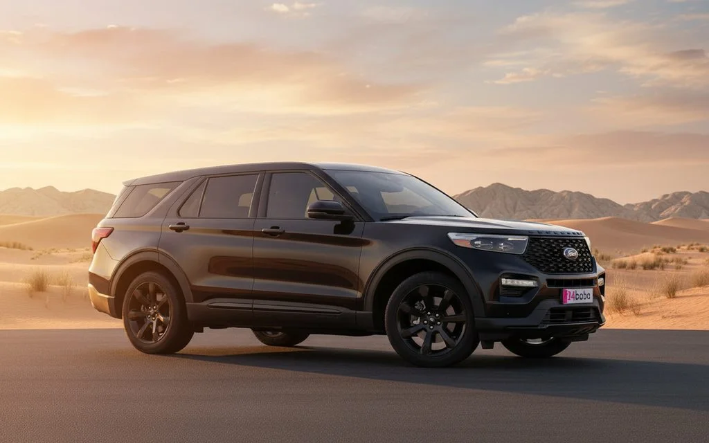 Ford Explorer 2021 Black side profile