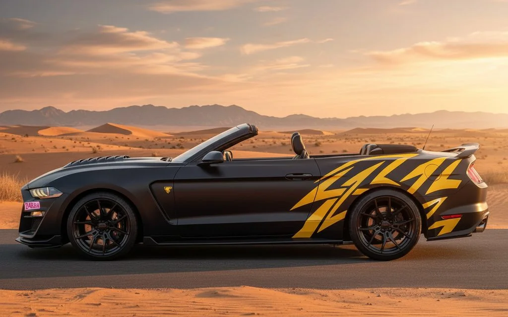 Ford Mustang 2025 Black side profile