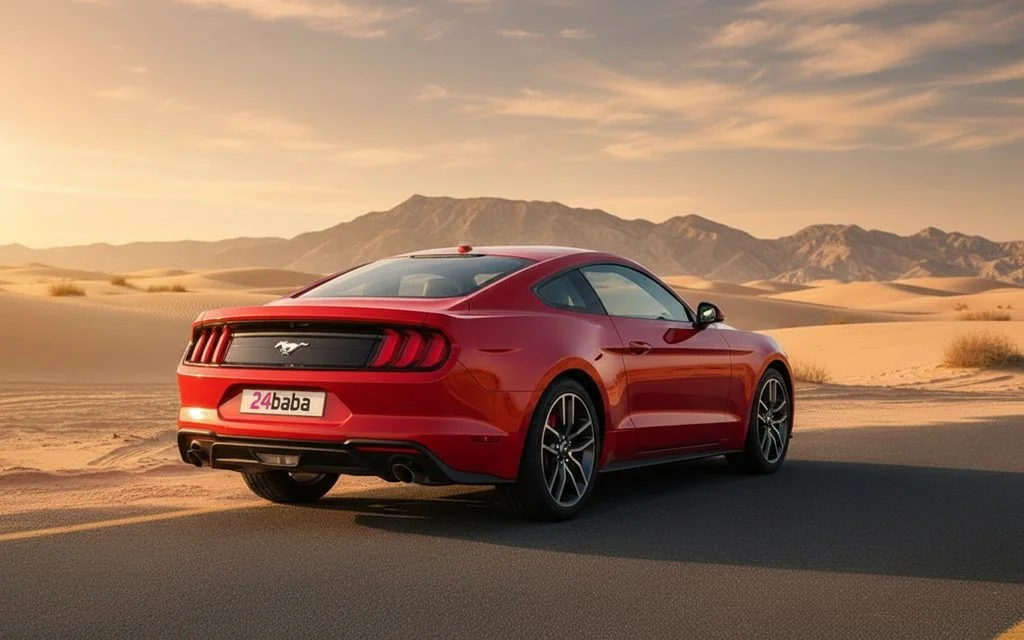 Ford Mustang 2022 Red rear view showing taillights