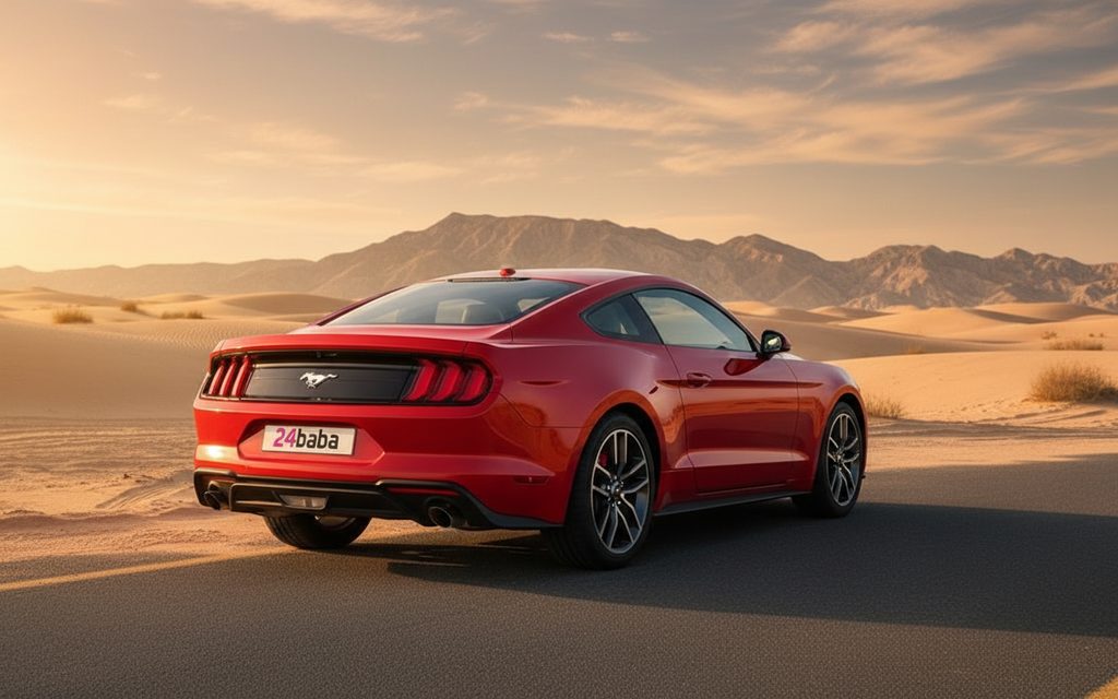 Ford Mustang 2022 Red rear view showing taillights