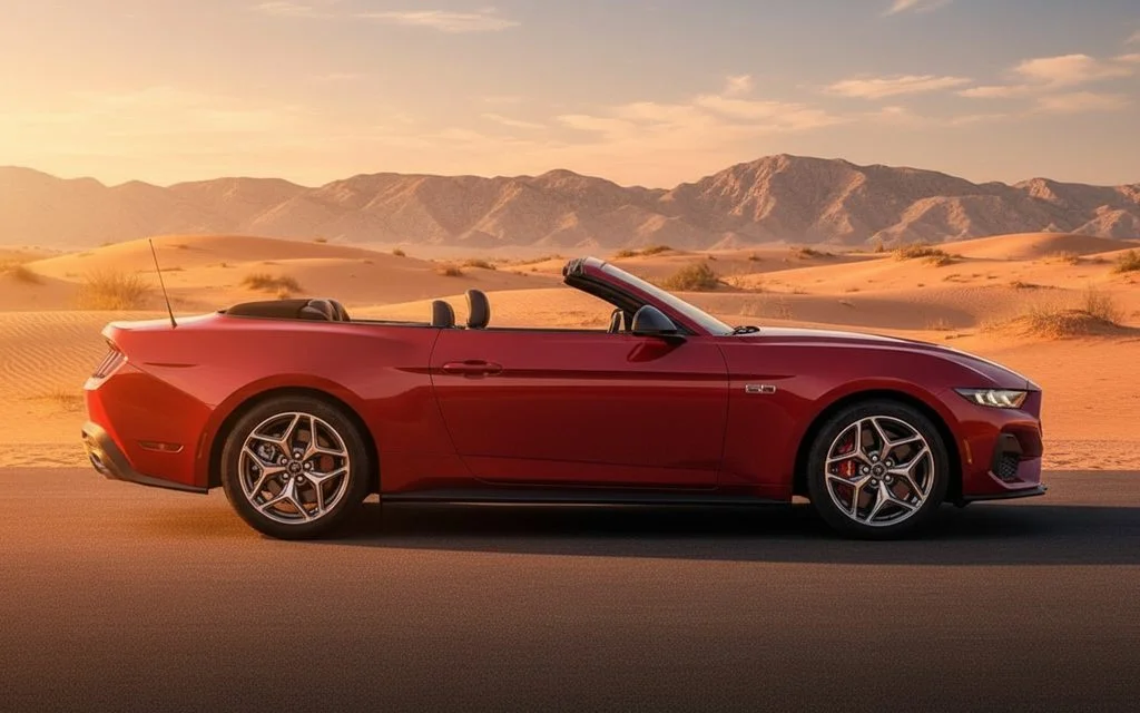 Ford Mustang 2025 Red side profile
