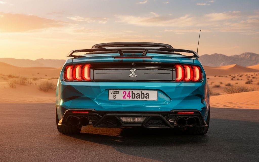 Ford Mustang 2025 White rear view showing taillights