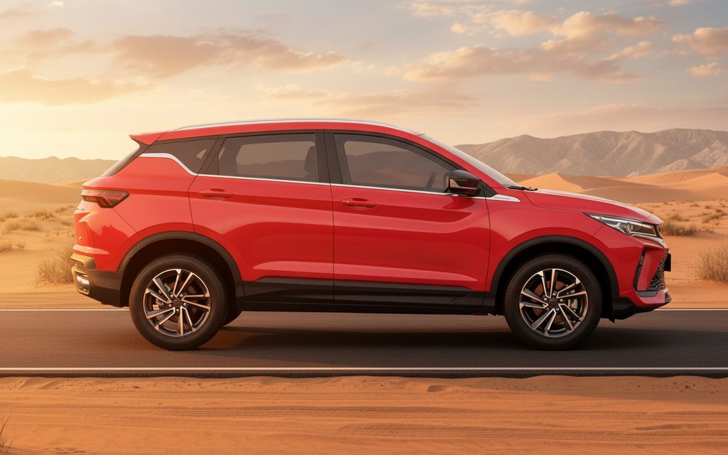 Geely Coolray 2026 Red side profile