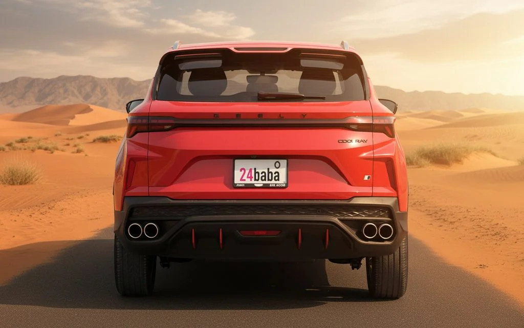 Geely Coolray 2026 Red rear view showing taillights