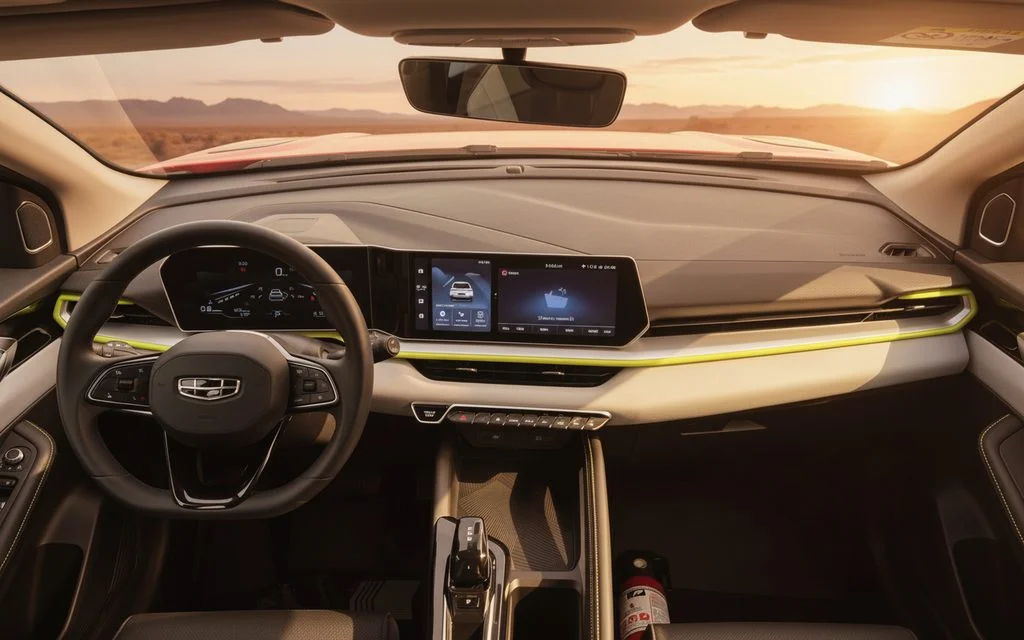 Geely Coolray 2026 dashboard and infotainment