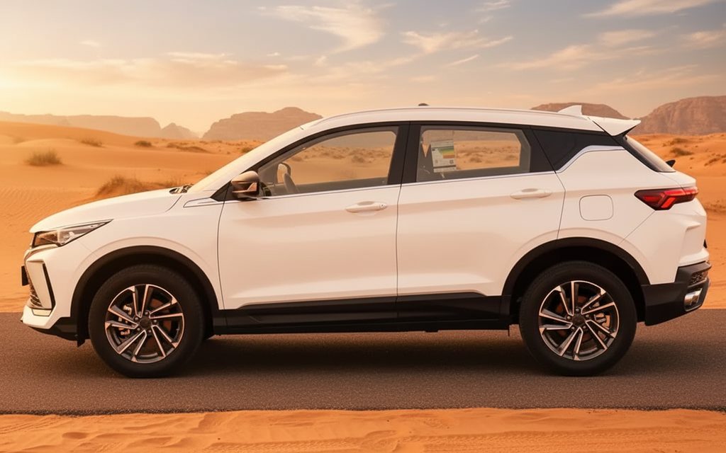 Geely Coolray 2024 White side profile