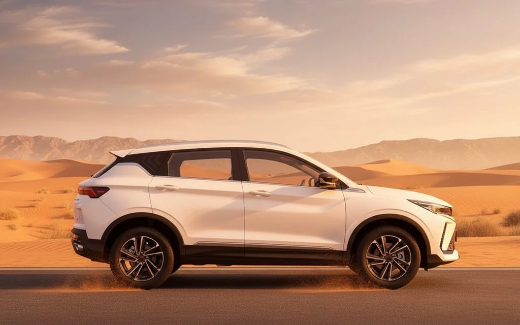 Geely Coolray 2024 White side profile