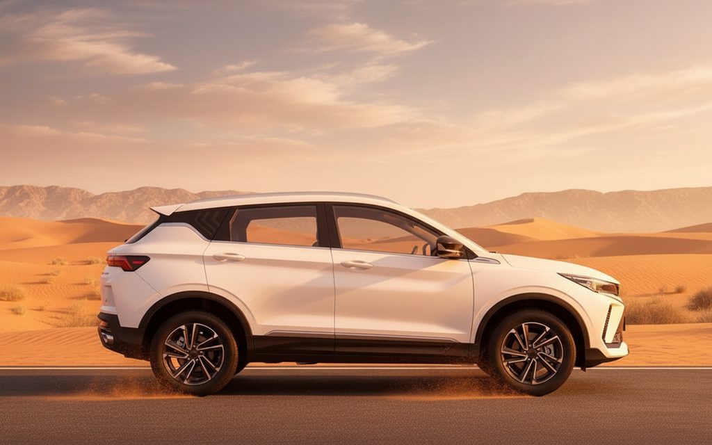 Geely Coolray 2024 White side profile