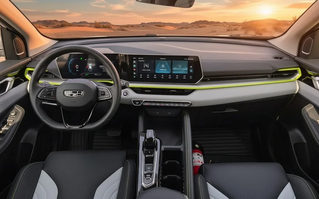 Geely Coolray 2024 interior view showing trim