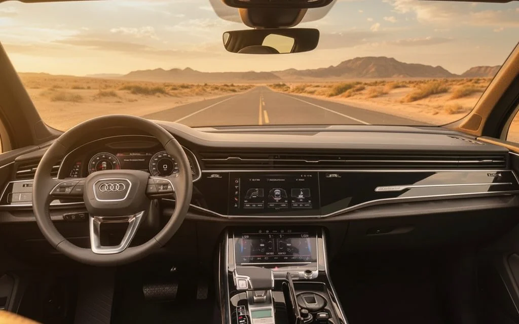 Audi Q7 2021 interior view showing trim