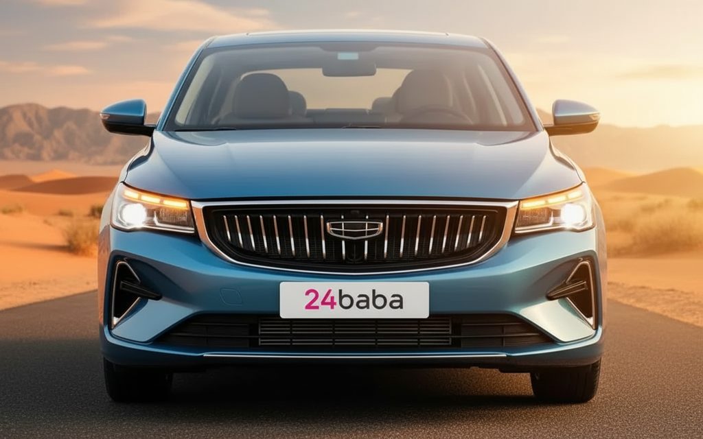 Geely Emgrand 2025 Blue front view with headlights